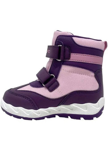 Фиолетовые спортивные, повседневные зимние стильные зимние фиолетово-розовые ботинки для девочки с утеплителем Lewro