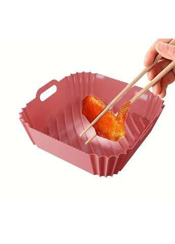 Силиконовая квадратная форма для аэрогрилей и аэрофритюрниц W-501 красный No Brand (356112284)