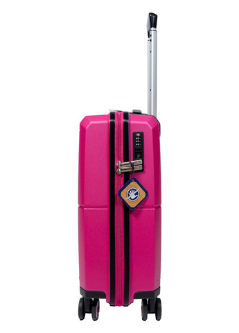 Чемодан маленький S под ручную кладь 49103 полипропилен Малиновый Snowball (297644169)