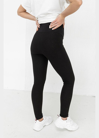 Лосини для вагітних чорні в рубчик з високим поясом на животик Юла мама (306718448)