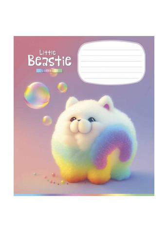 Тетрадь 12_л. НАклонная линия "" / Little beasties Школярик (342415524)