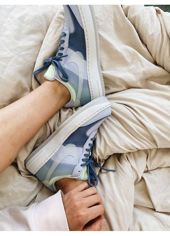 Белые демисезонные кроссовки мужские nike air force 1 shadow ghost blue найк аир форс 1 премиум No Brand