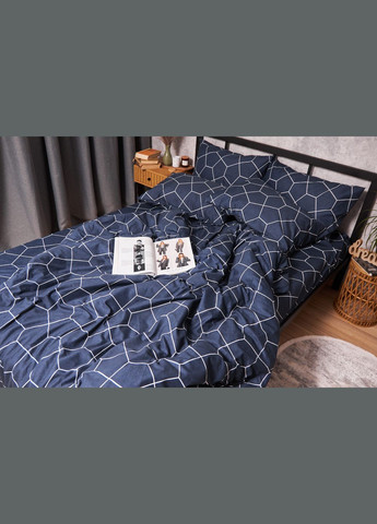 Комплект постельного белья Полисатин Premium двуспальный 175х210 наволочки 4х70х70 (MS-820003789) Moon&Star navy (288044320)
