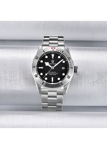 Годинник механічний з автопідзаводом сріблястий для чоловіків водонепроникний 100м люмінесцентний ProDobro (367264221)