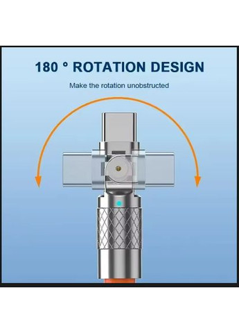 120 Вт 7 А швидкий зарядний кабель USB Type-C з поворотом на 180 градусів для телефону Redmi Honor USB C кабель для Samsu Xiaomi (370456179)