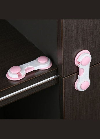 Замок-крючок, блокиратор для детской безопасности. Розовый No Brand (328264689)