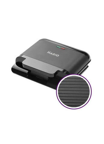 Сендвичница-гриль с антипригарным покрытием MG-378 бутербродница черный 750 Вт Magio (298704472)