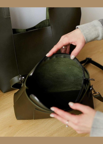 Женская сумка «Трейс» 2в1 оливковая Guris (354710818)