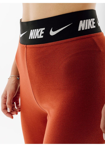 Оранжевые демисезонные женские леггинсы club hw lggng оранжевый Nike