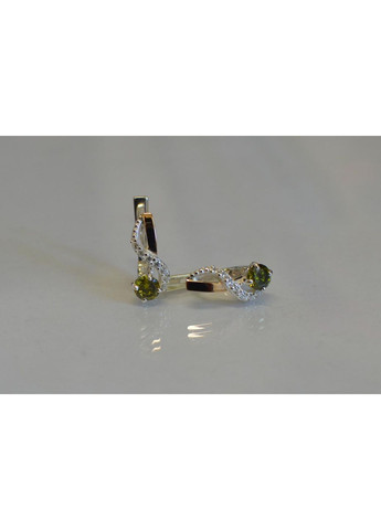 Срібні сережки з золотими напайками Silver Style (366813103)