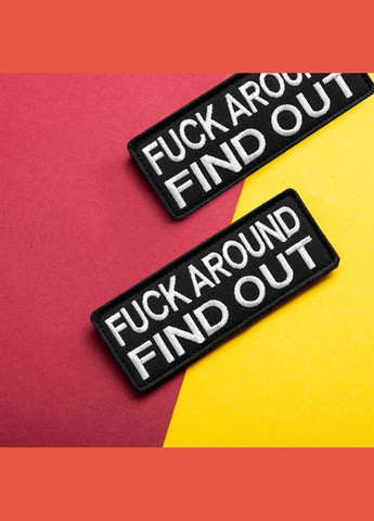 Набор шевронов 2 шт Fuck Around and Find Out 3,8х10 см военная вышитая аппликация, нашивка с липучкой IDEIA (325408606)