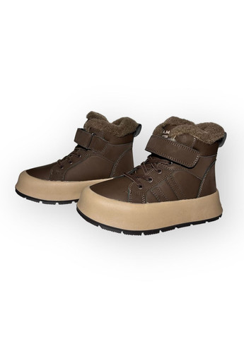 Дитячі зимові черевики для дівчаток Tom.m на платформі, коричневі, розмір 33-21 см. Том.М (370673812)