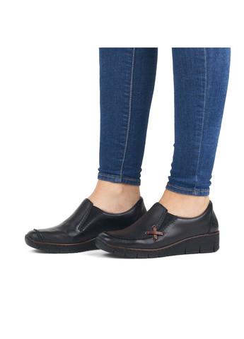 Rieker Демисезонные повседневные туфли черный з натуральная кожа, германия — демисезон (298796726)