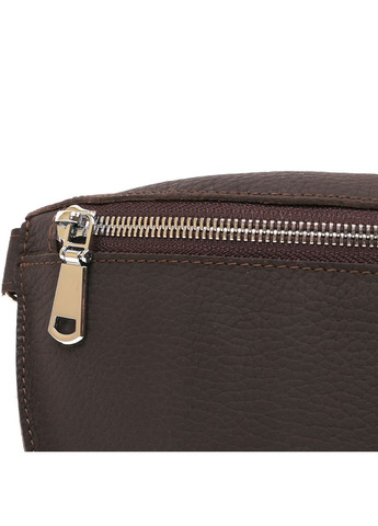 Сумка через плечо бананка женская кожаная матовая 16381 Коричневый Shvigel (302007572)