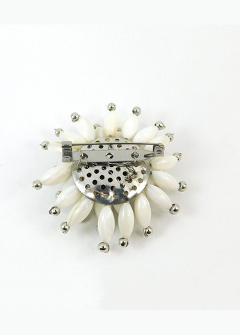 Брошка "Едельвейс" Гранат, Перламутр Fursa fashion (322739362)