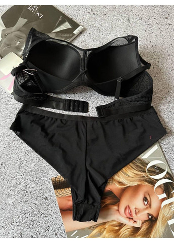 Черный черный комплект женского нижнего белья на чашку b Velencosa