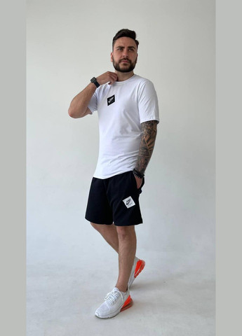 Біла 2 в 1 футболка + шорти тканина стрейч високої якості No Brand