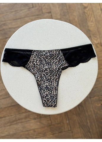 Женские трусики с кружевом животным принтом набор женских трусов 4 шт комплектом трусы для девочек No Brand Стрінги (365655425)