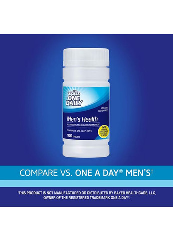 Вітамінно-мінеральний комплекс для чоловічого здоров’я, 100 таблеток,, One Daily. 21st Century (366089714)