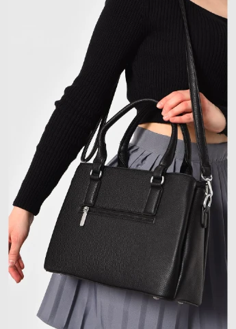 Сумка жіноча з екошкіри чорного кольору Let's Shop (299147426)