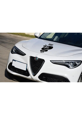 Наклейка на капот 3D TUNING STUDIO Альфа Ромео 580х320х0.060мм No Brand (362499775)