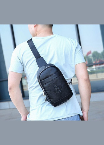 Шкіряна чоловіча бананка сумка нагрудна Feidikabolo | Сумка-бананка кросбоді з натуральної шкіри, барсетка No Brand (334729751)