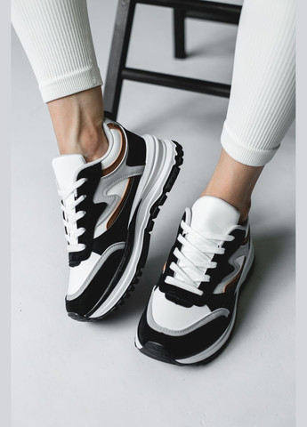 Чорно-білі всесезонні кросівки Vakko
