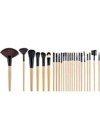 Набір пензлів для макіяжу в чорному чохлі, 24 шт. Professional Makeup 24шт (750738-27058347) King Rose (368618236)