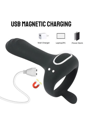 Ерекційне кільце зі стимулятором і вібрацією DoubleWave No Brand (339865162)