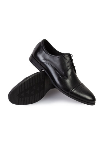 Черные классические туфли мужские бренда 9402219_(1) ModaMilano на шнурках