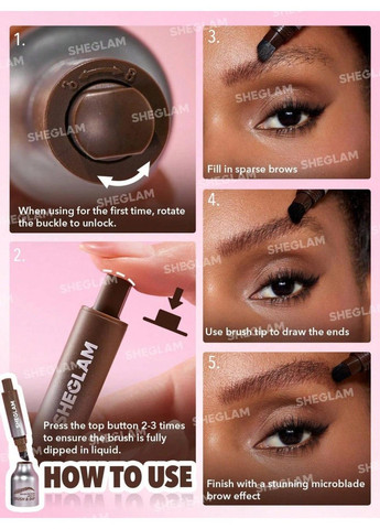 Маркер-помадка для бровей Brow-Fection Angled Brush & Dip Espresso 1.2 мл Sheglam (317575129)