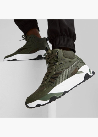 Оливковые демисезонные кроссовки мужские trinity mid hybrid olive 392327-02 Puma