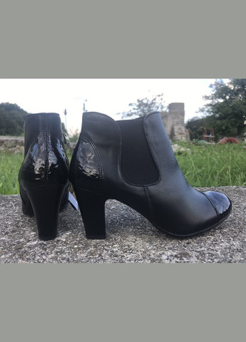 Осенние кожаные демисезонные ботинки на каблуке, тм Alpina