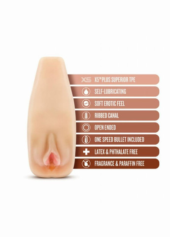 Мастурбатор с вибропулей M For Men Natascha реалистичный, 6.4 см х 17.8 см Blush (303887750)