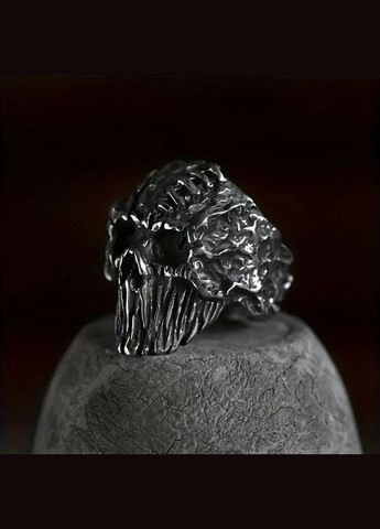 Чоловіча каблучка, готична, панк-рок, череп, байкерський стиль, срібляста, 22 розмір Fashion Jewelry (360884128)