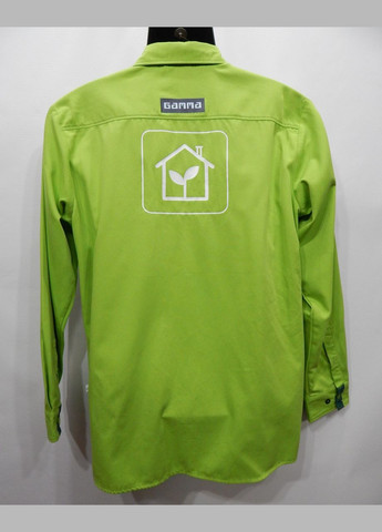 Зеленая кэжуал рубашка с абстрактным узором No Brand