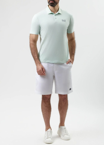 Бирюзовая футболка-поло для мужчин Emporio Armani