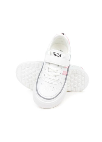 Белые всесезонные кроссовки Fashion L3521 біло-рожеві (31-37)