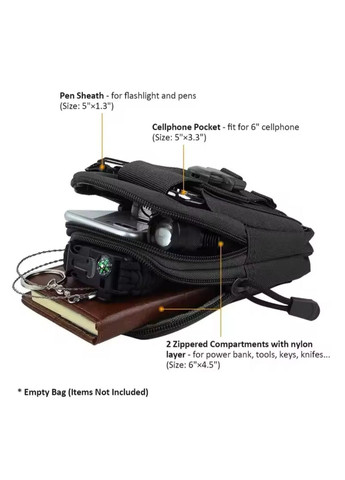 Тактичний підсумок на ремінь для телефону, багатоцільова сумка система MOLLE органайзер з кордури,колір мультикам No Brand (366547169)