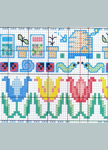 Набор для вышивания по нанесённой на канву схеме "Love".AIDA 14CT printed, 28*36 см Joy Sunday (313613386)