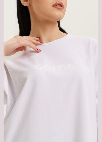 Біла літня оверсайз футболка Garne