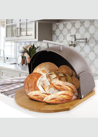 Хлібниця MR-1678-BR-BROWN 37,5х27,5х21 см коричнева Maestro (364499475)