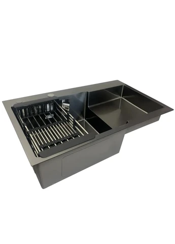 Комплект кухонної мийки KRP Schwarze - 78Х48RHM PVD (3.0/1.0 мм) Kroner (372130585)
