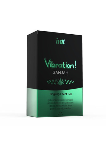 Жидкий вибратор Vibration Ganjah 15 мл густой гель, необычный вкус, действует до 30 минут. Intt (282708860)