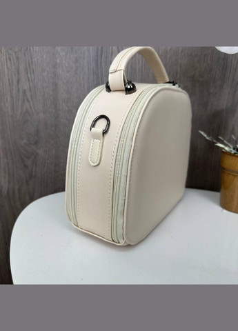 Женская мини сумочка на плечо каркасная Молочный No Brand (298996834)