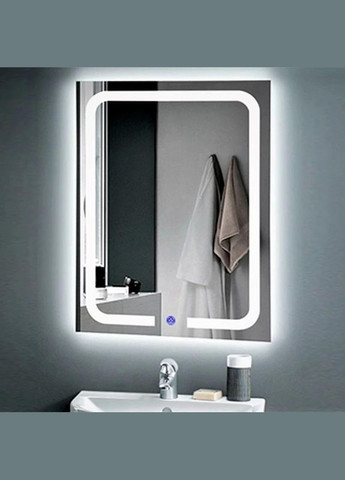 Дзеркало LED DE-M3001 80x65см, підігрів + годинник / темп Dusel (316720441)