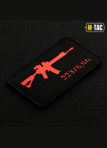 Нашивка AR15 .223/5,56 Laser Cut Black/Red M-TAC (315047685)
