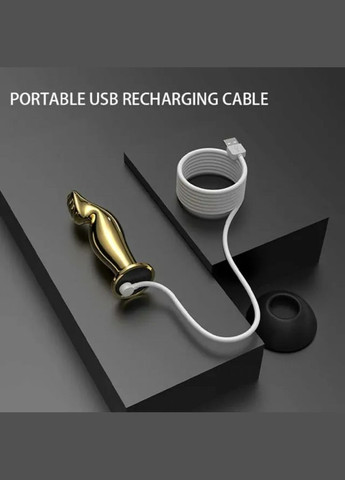 Массажер простаты металлический золото с вибрацией Lockink No Brand (303890092)