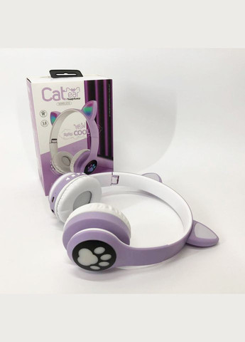 Бездротові навушники з котячими вушками та RGB підсвічуванням Cat VZV 23M. Колір: фіолетовий No Brand (365751958)