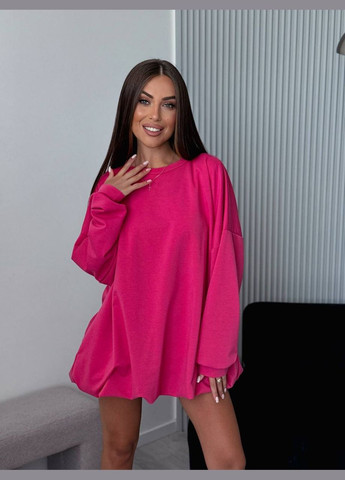 Малинова повсякденний, кежуал жіноча сукня вільного крою оверсайз Style Point однотонна